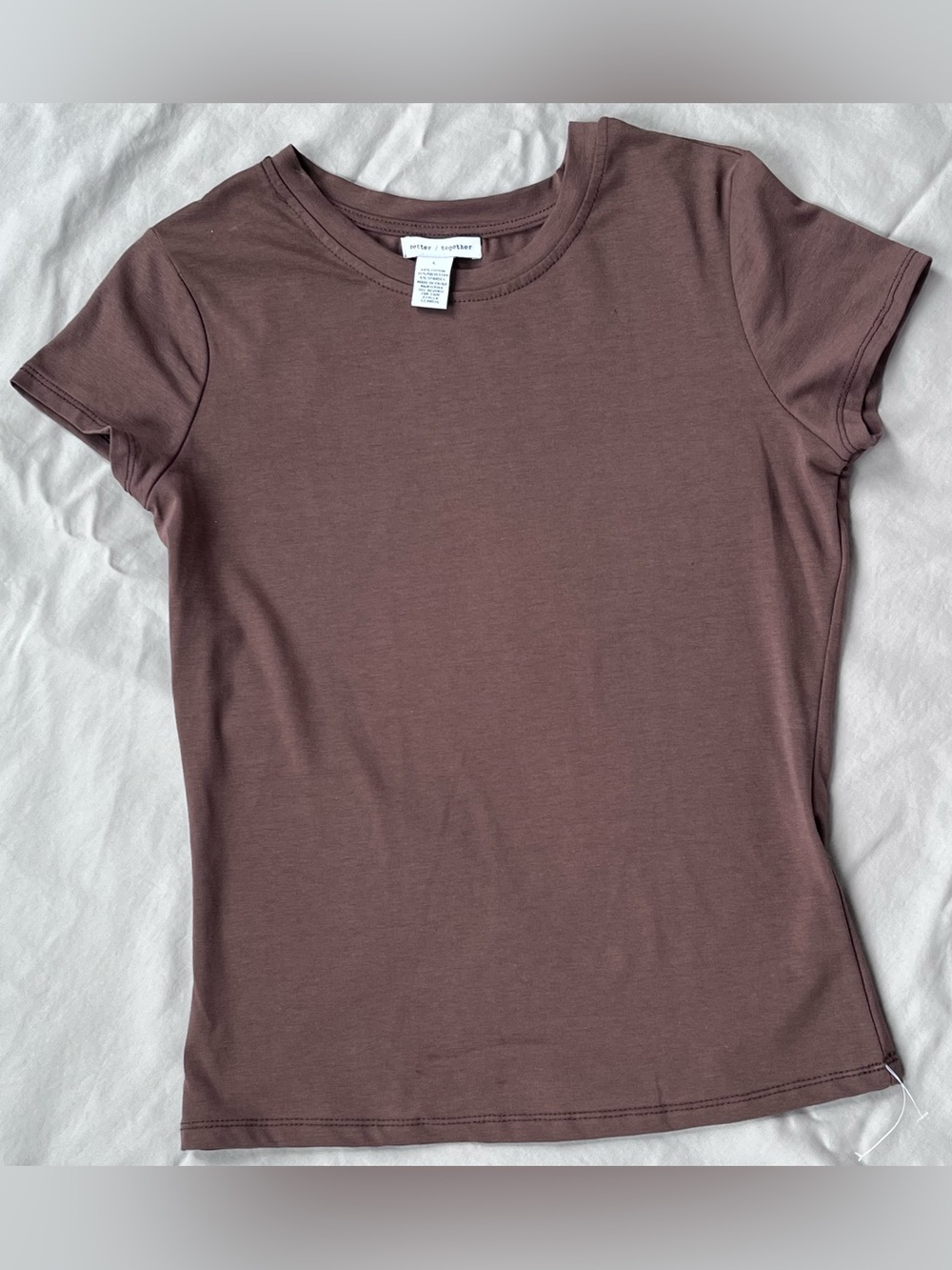 better together Women’s Brown Crew Neck Short Sleeve Tee